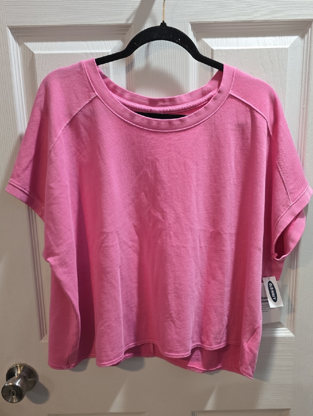 Old Navy Pink Short-Sleeve Boxy Tee